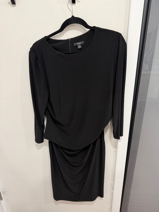 Simply Vera Vera Wang Dresses & Skirts - Simply Vera Vera Wang Black Long-Sleeve Draped Dress